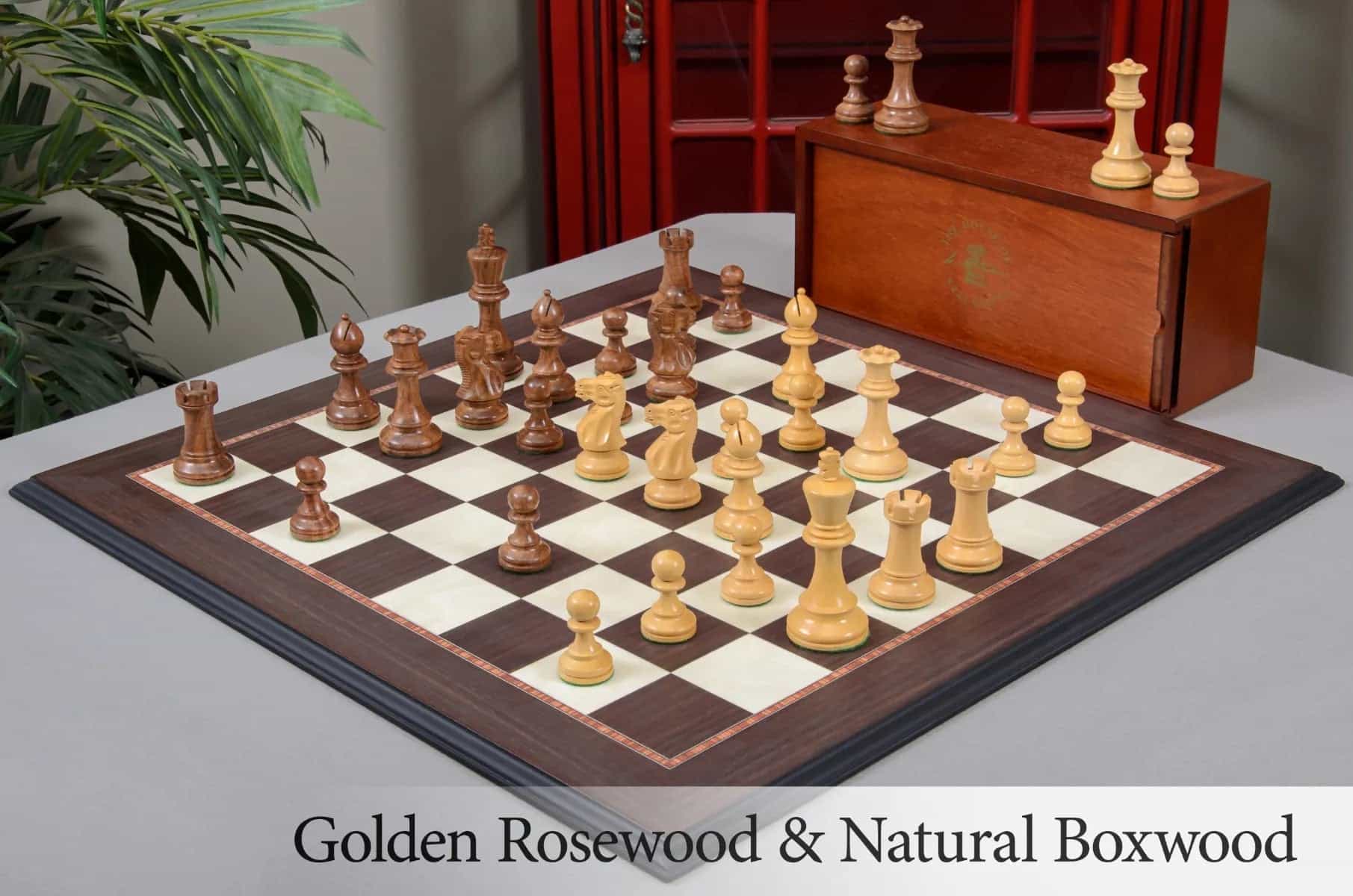 The Ultimate Grandmaster Series Wood Chess Set, Box & Board Combination