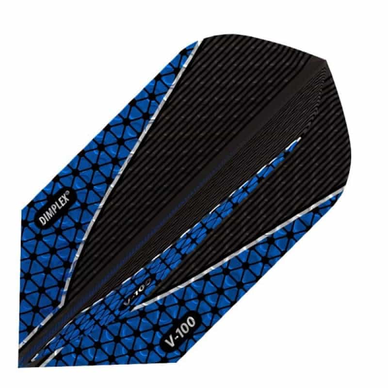 Dimplex Flight Black with Blue V-Line Hex Pattern