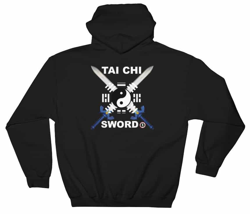 Chinese Tai Chi Swords Black Hoodie Sweatshirt