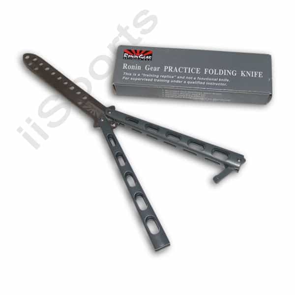 Ronin Gear #225 Practice Balisong Butterfly Knife Gloss Gray