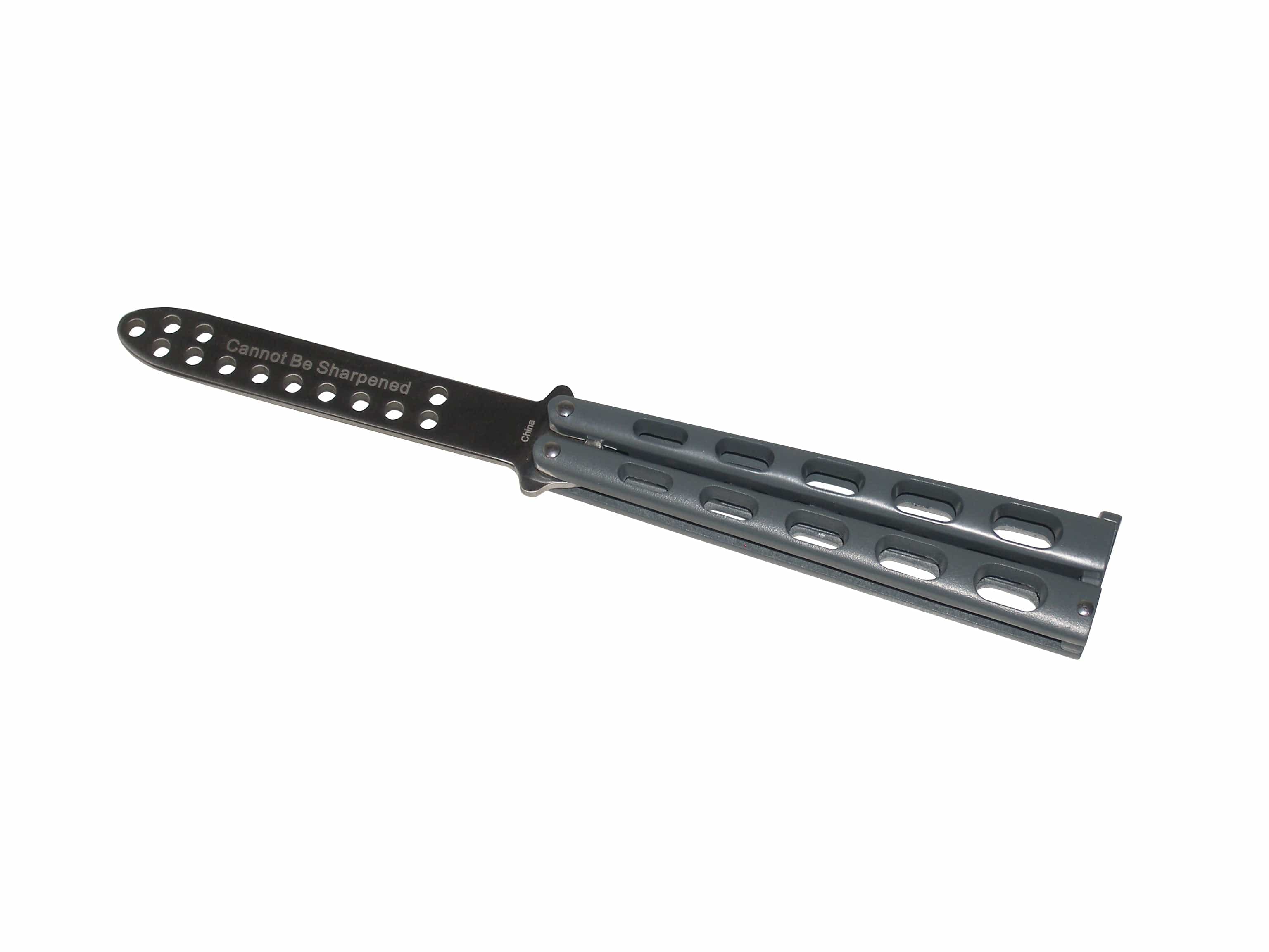 Ronin Gear #225 Practice Balisong Butterfly Knife Gloss Gray