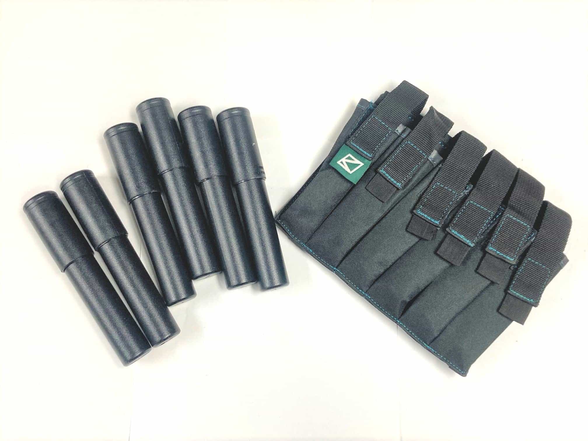 6 Reusable Airtight Adjustable Cigar Tubes & Belt Pouch Set