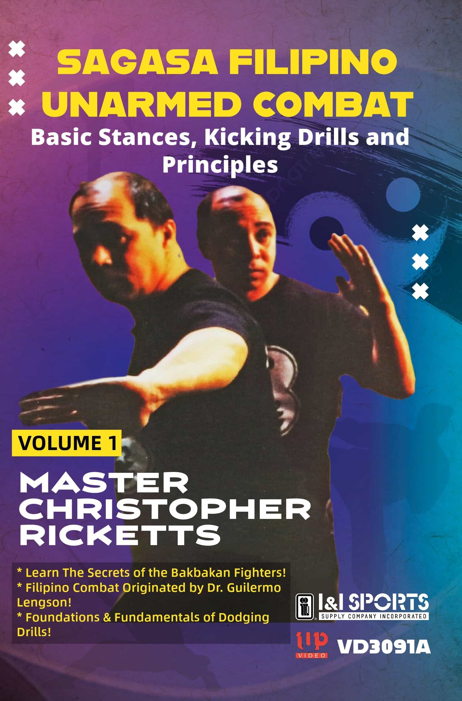 Sagasa Filipino Unarmed Combat Martial Arts #1 Basics Dvd Christopher Ricketts, Dvd