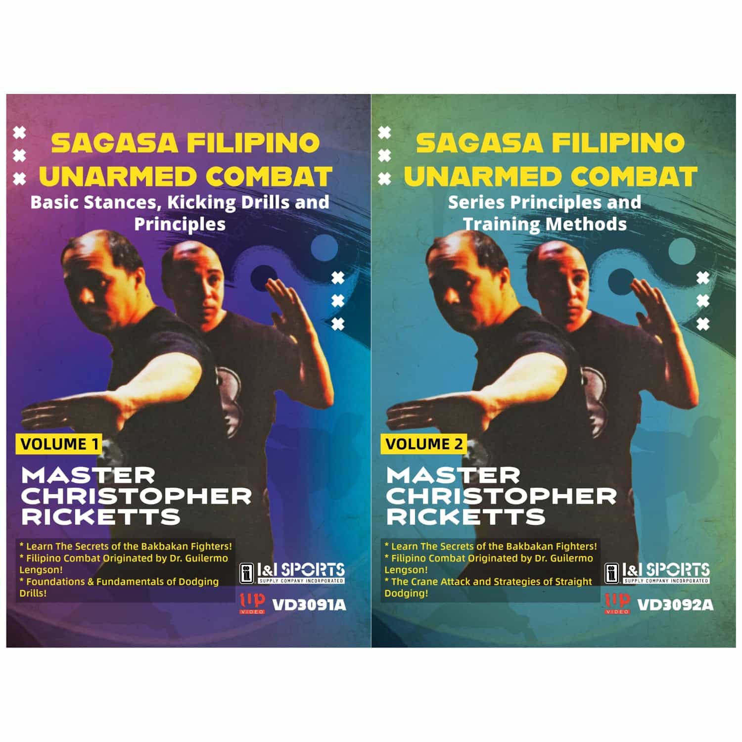 2 DVD Set Sagasa Filipino Unarmed Combat Principles & Training
