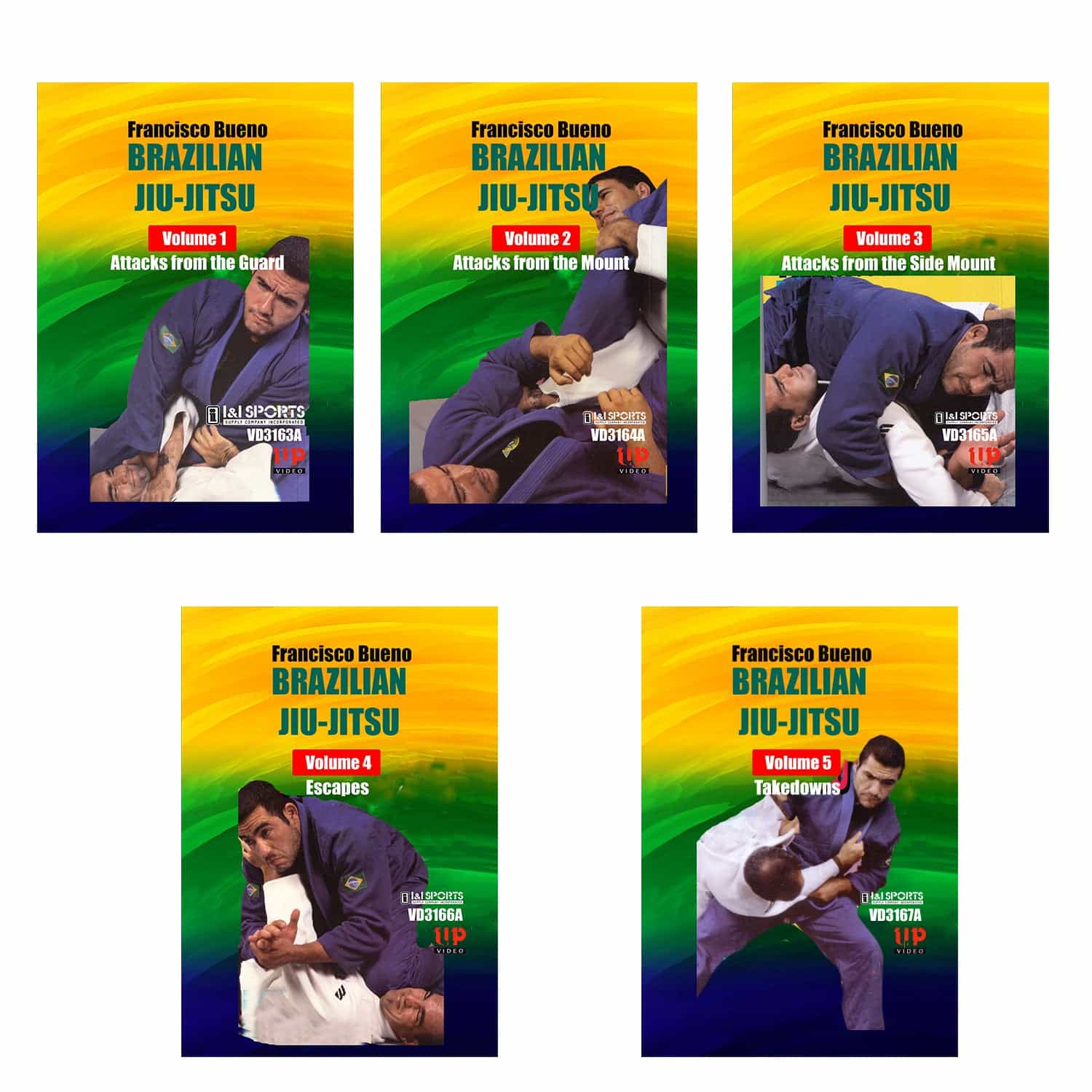 Francisco Bueno 5 DVD Brazilian Jiu Jitsu Set