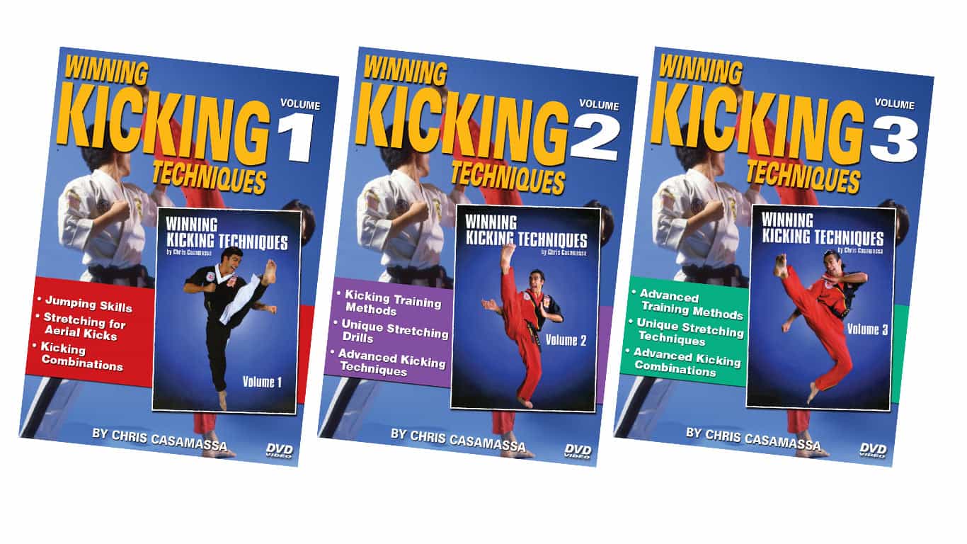 3 Dvd Set Winning Kicking Techniques Red Dragon Tournament Karate - Chris Casamassa