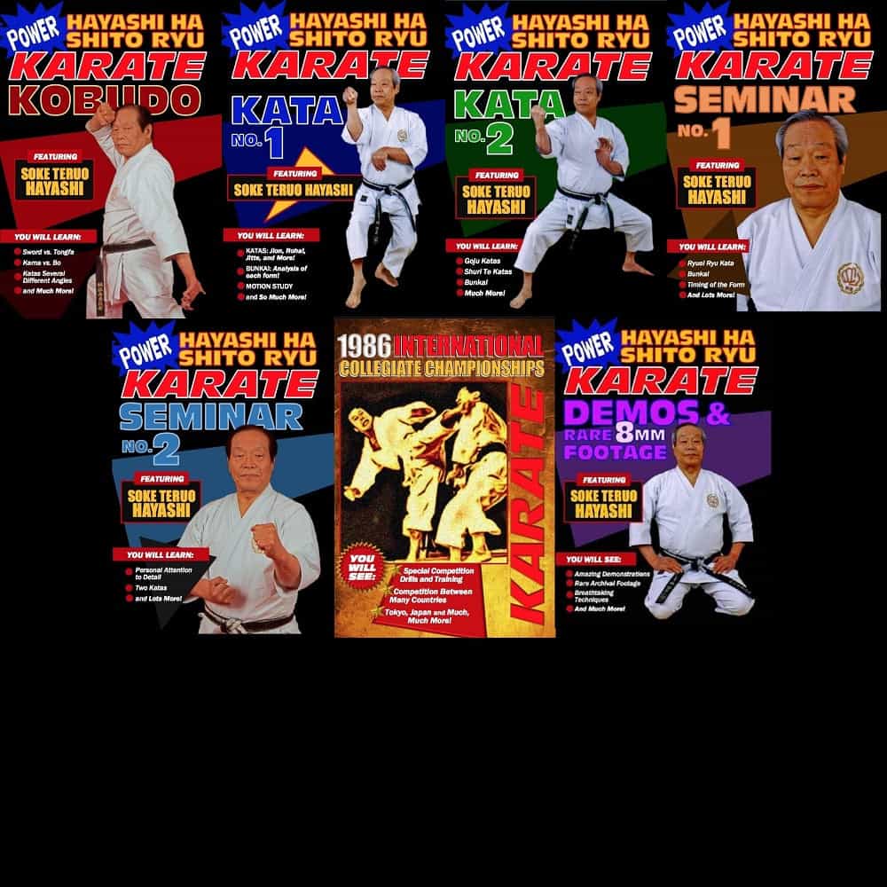 7 DVD Set of Power Hayashi Ha Shito Ryu Karate