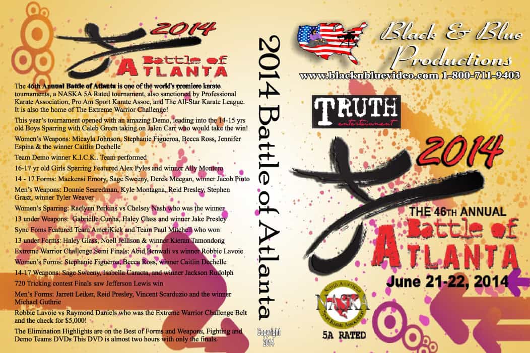 2014 Battle of Atlanta Karate Martial Arts Tournament DVD