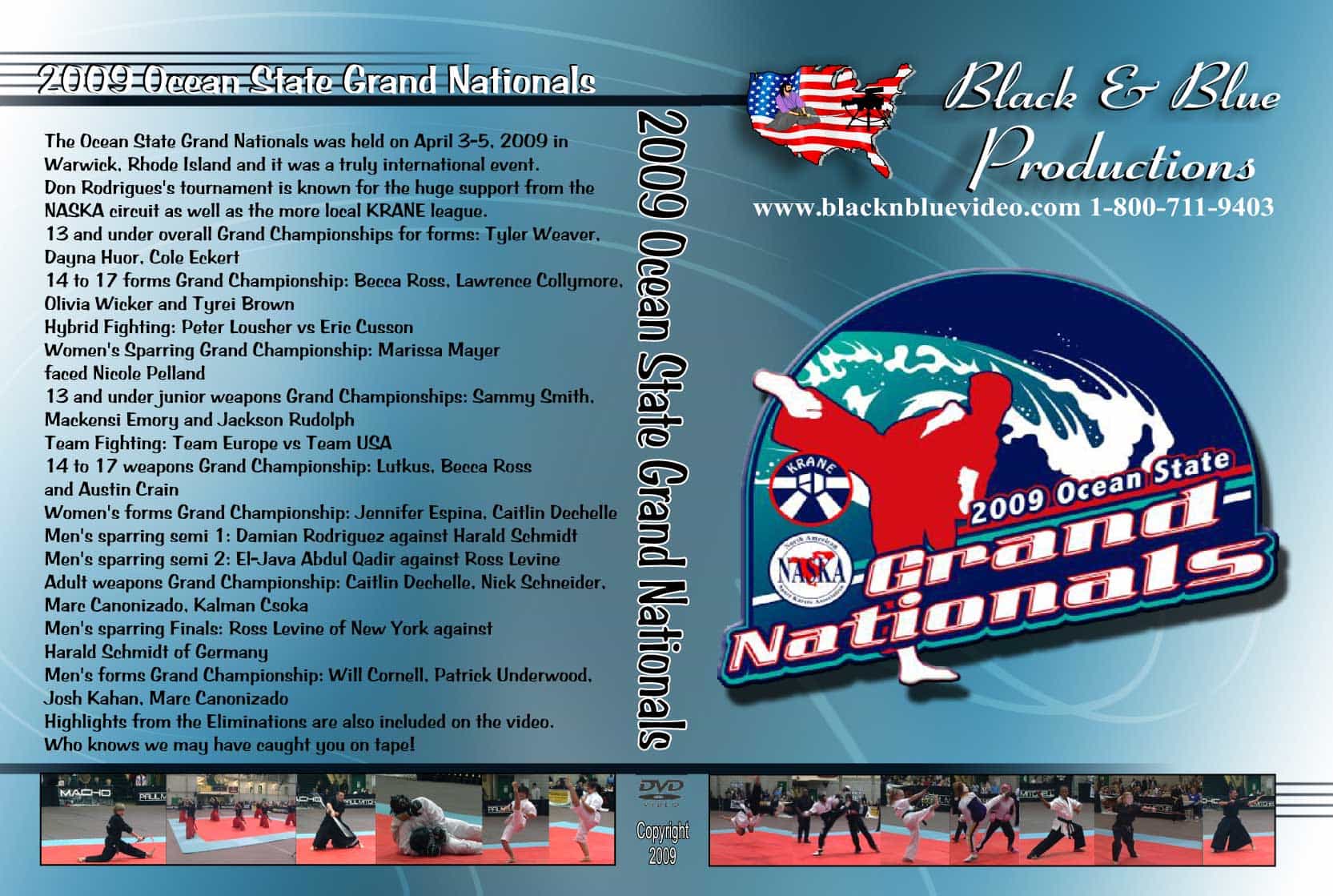 2009 Rhode Island Ocean State Grand Nationals Karate Martial Arts Tournament DVD