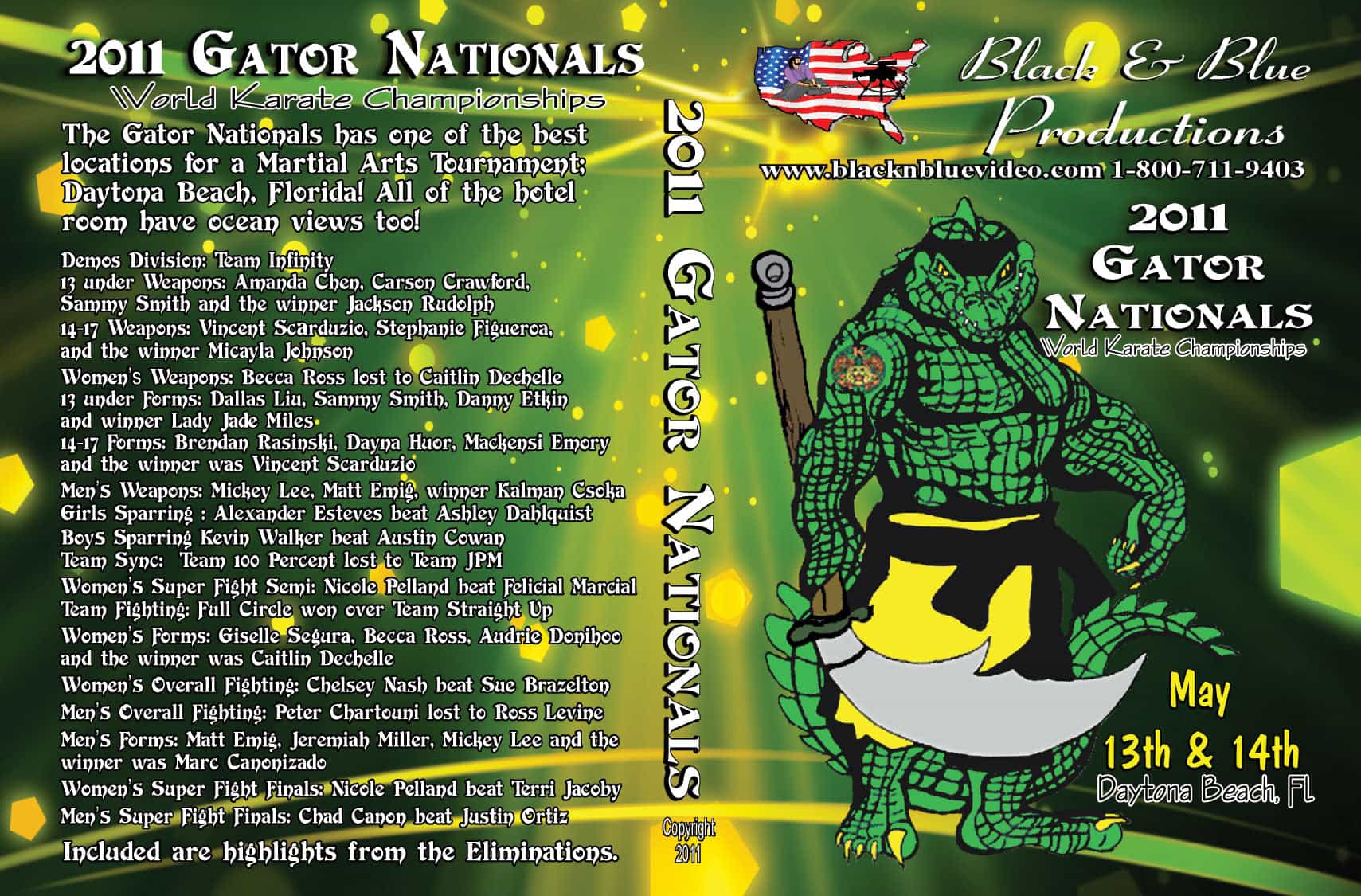 2011 Gator Nationals World Championships Karate Tournament DVD