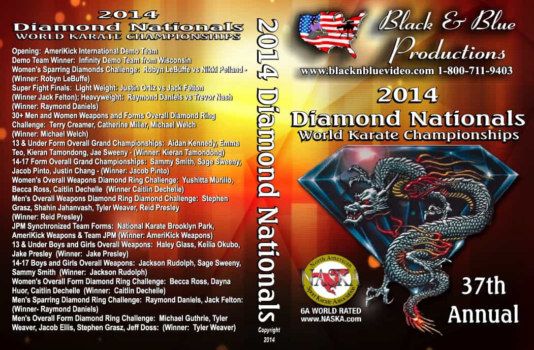 2014 Diamond Nationals World Championships Karate Tournament DVD
