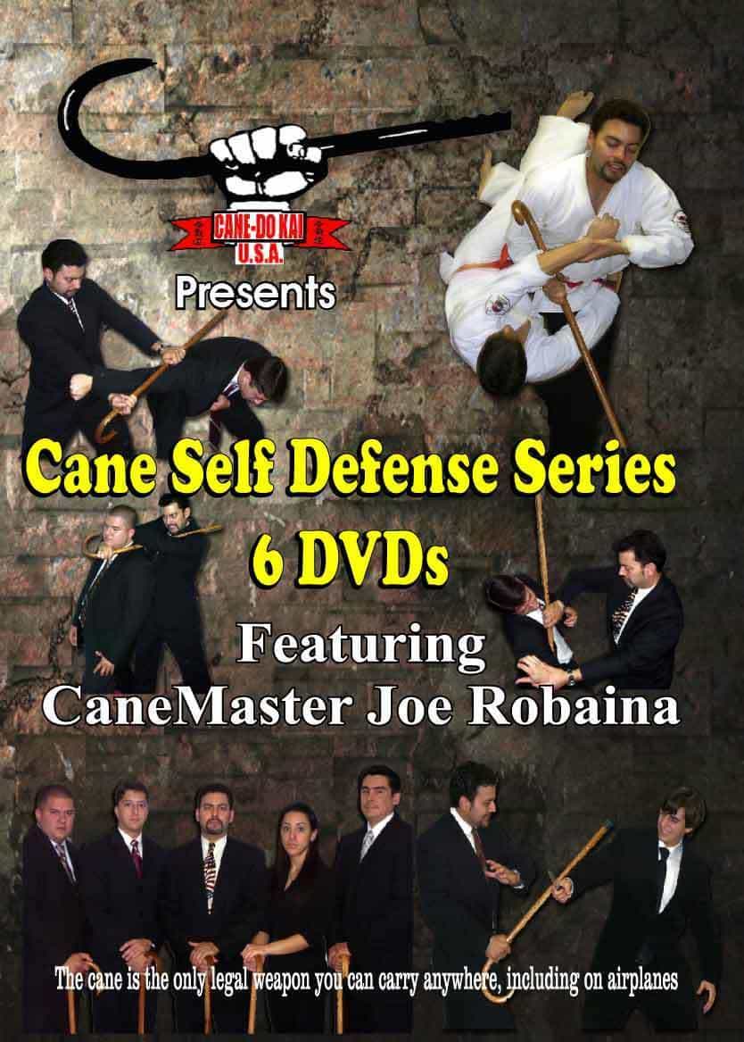 6 DVD Cane Martial Arts Self Defense Set
