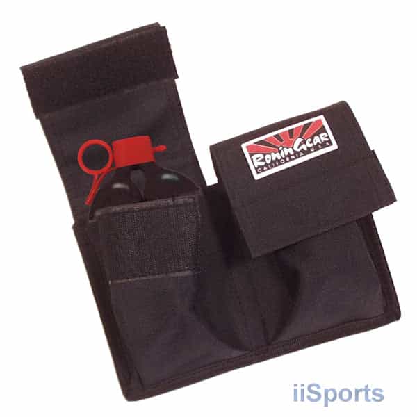 Paintball Grenade Carry Belt 2-Pocket Pouch Bag Black
