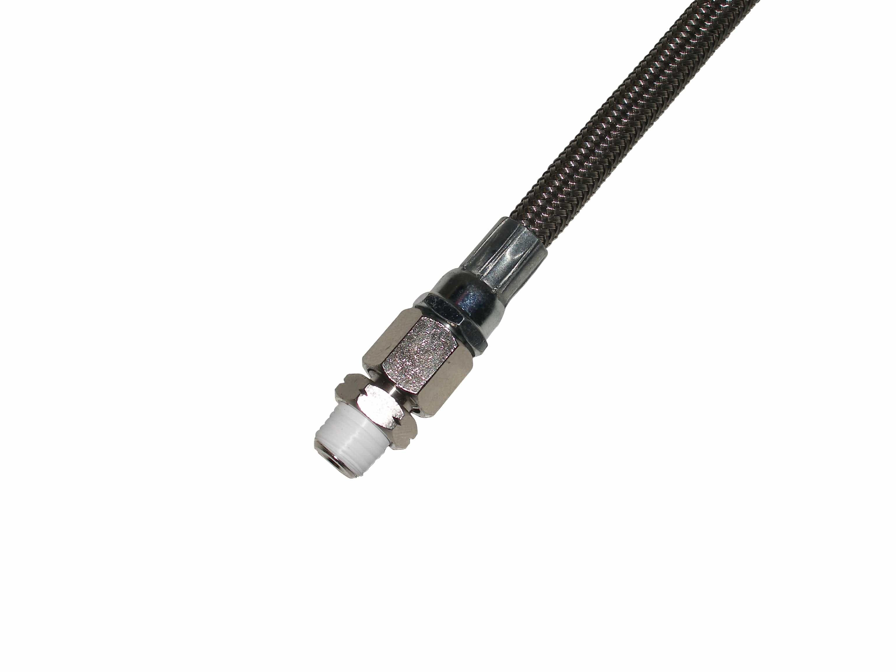 4" Steel Braided Co2 Hpa Gas Air Hose 1/8" Npt Male Ends 4" Long Overall