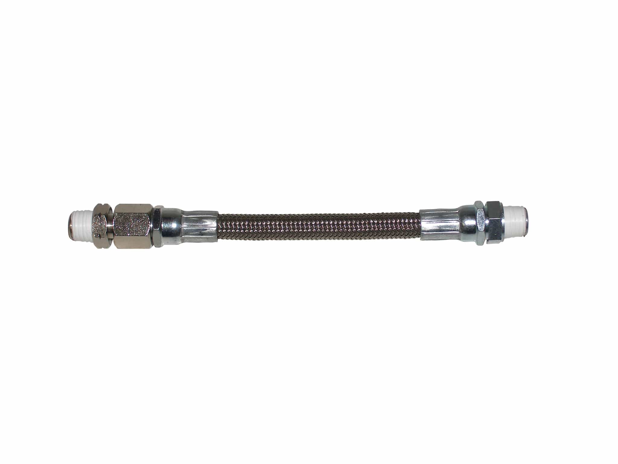 4" Steel Braided Co2 Hpa Gas Air Hose 1/8" Npt Male Ends 4" Long Overall