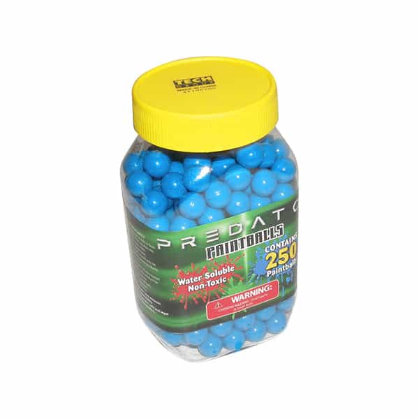 Predator .50 Caliber Paintballs 250 Jar Blue