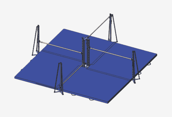 Aai Quad Bar (Upright Structure Only, No Rails)