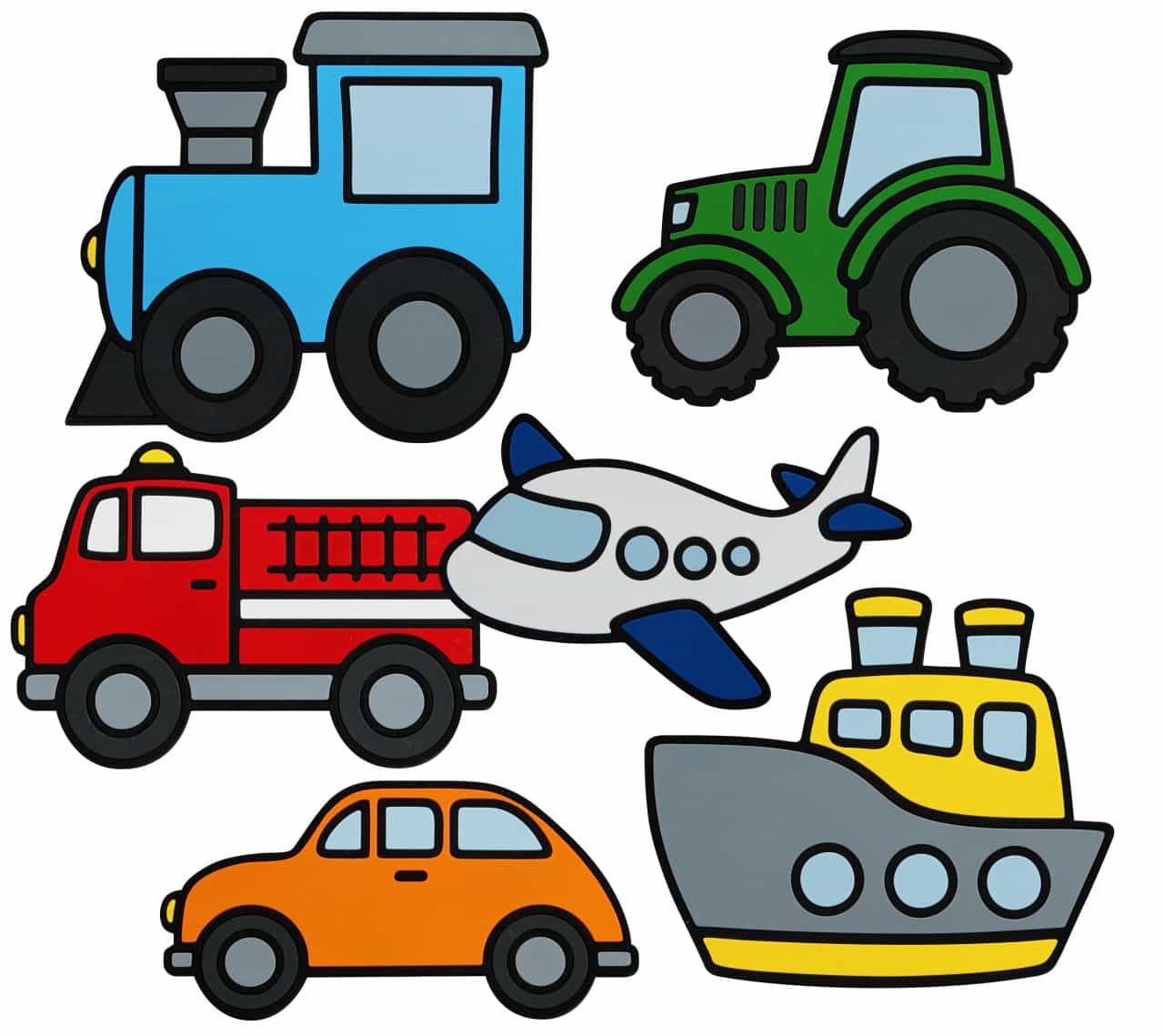 Poly Transportation Set of 6