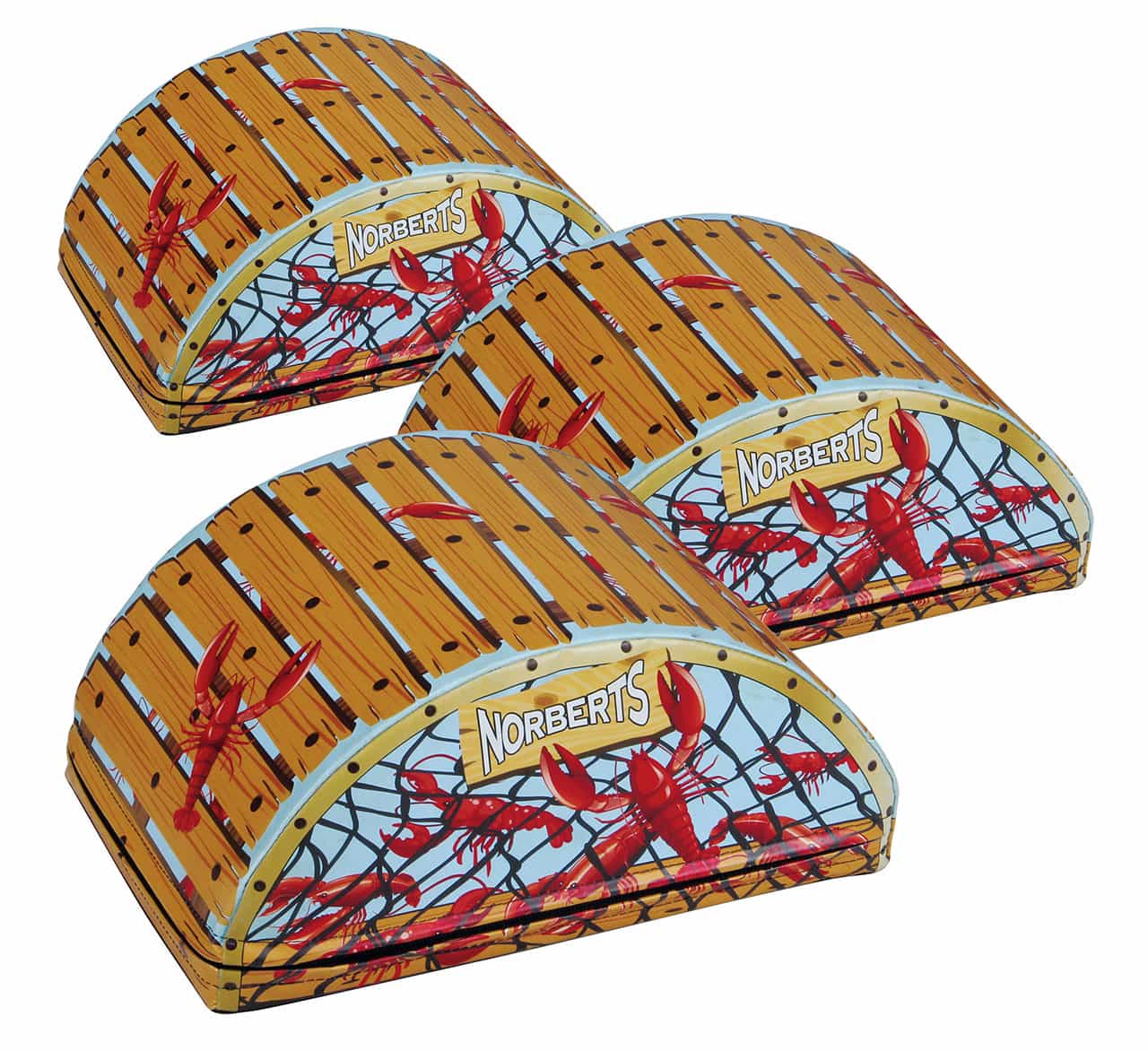 Custom Printed Ninja Rockers, Crawfish Graphic, Set Of 3 Only