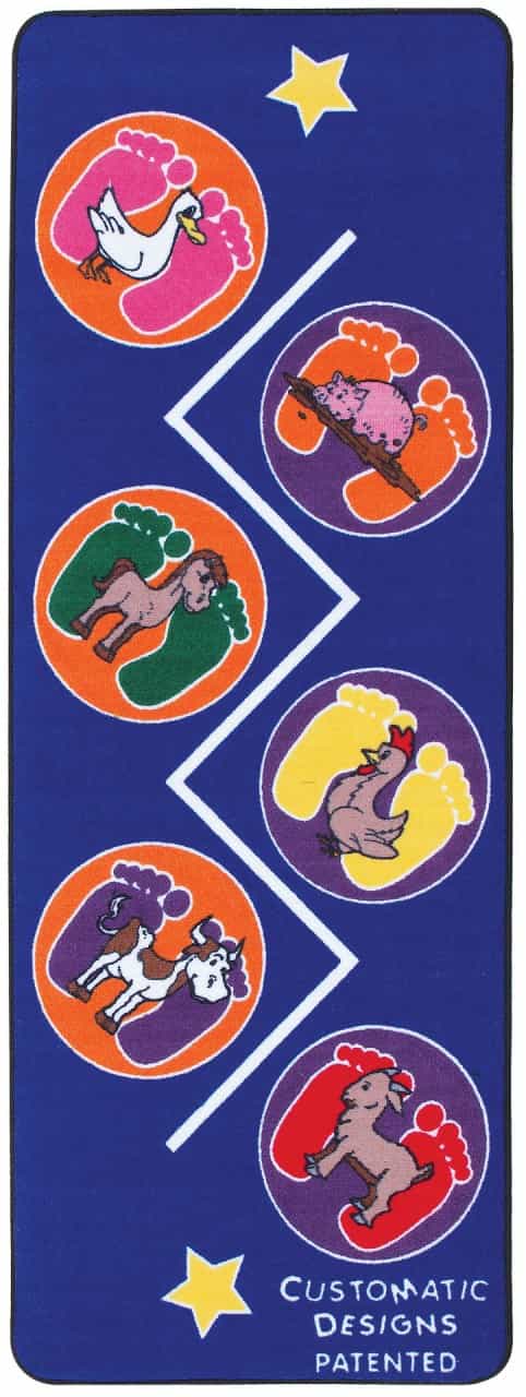 Zig Zag Jump Carpet Mat, 27” X 71”