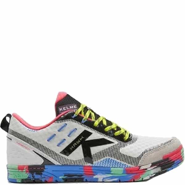 Kelme Hawk White/Black/Red Indoor Soccer Shoes