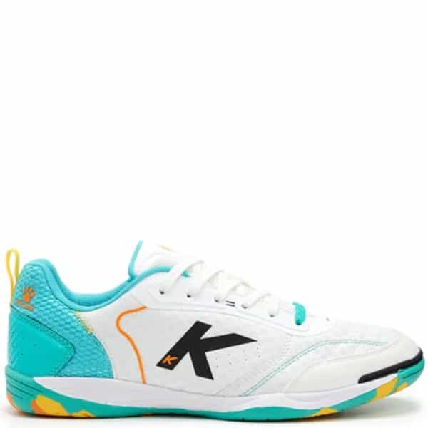 Kelme Goleiro White/Teal Indoor Soccer Shoes