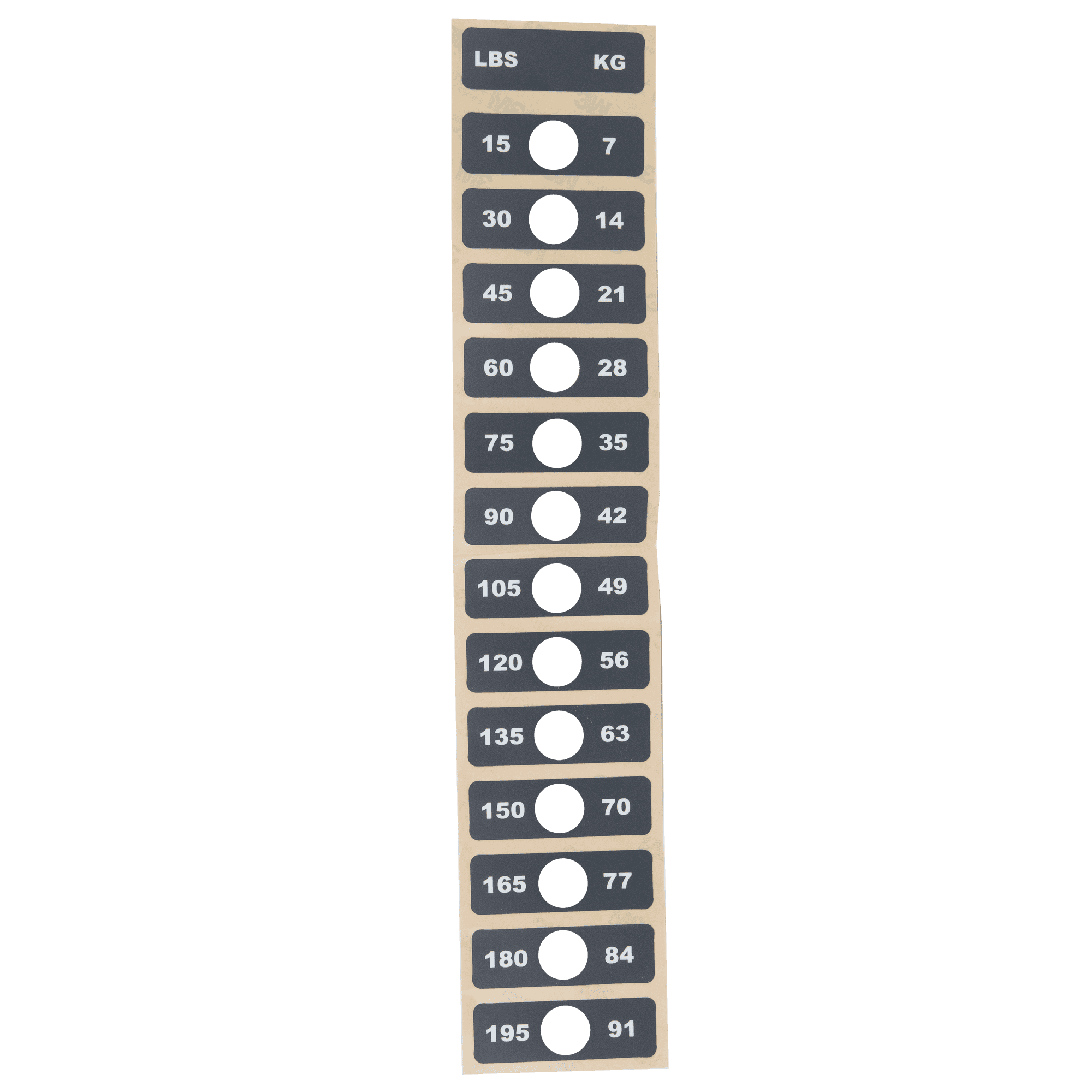 Weight Stack Label, 13 Plate for LifeFitness