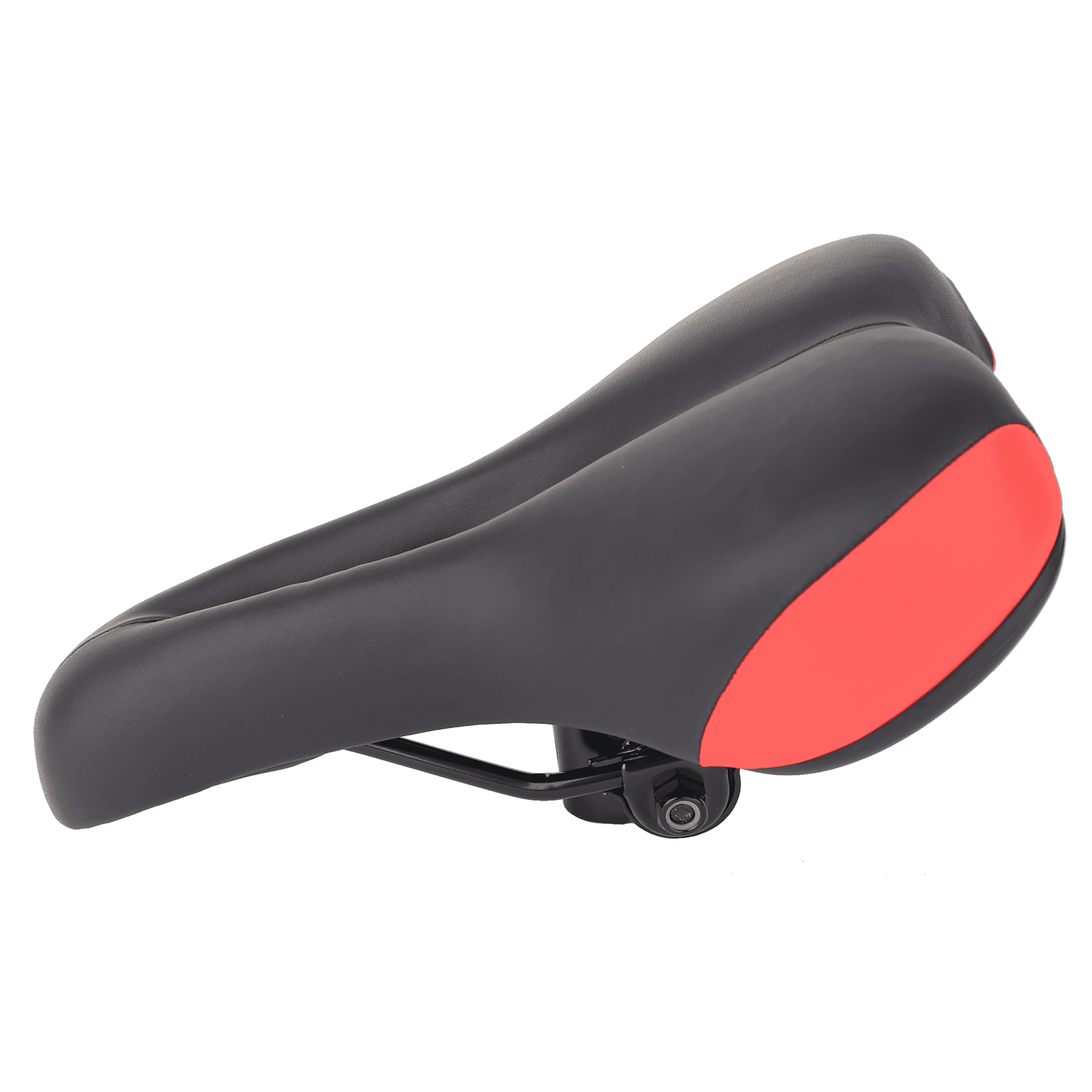 Comfort Sport Saddle Black And Red Incl. Saddle Clamp, Icg