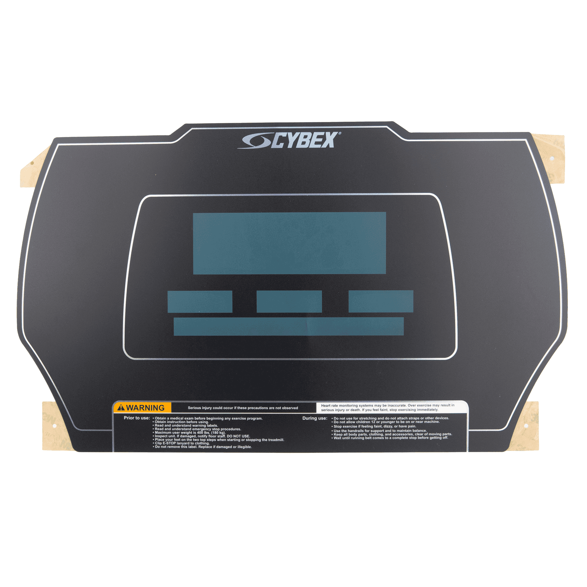 Cybex Upper Display Overlay Label, LED, English Canada