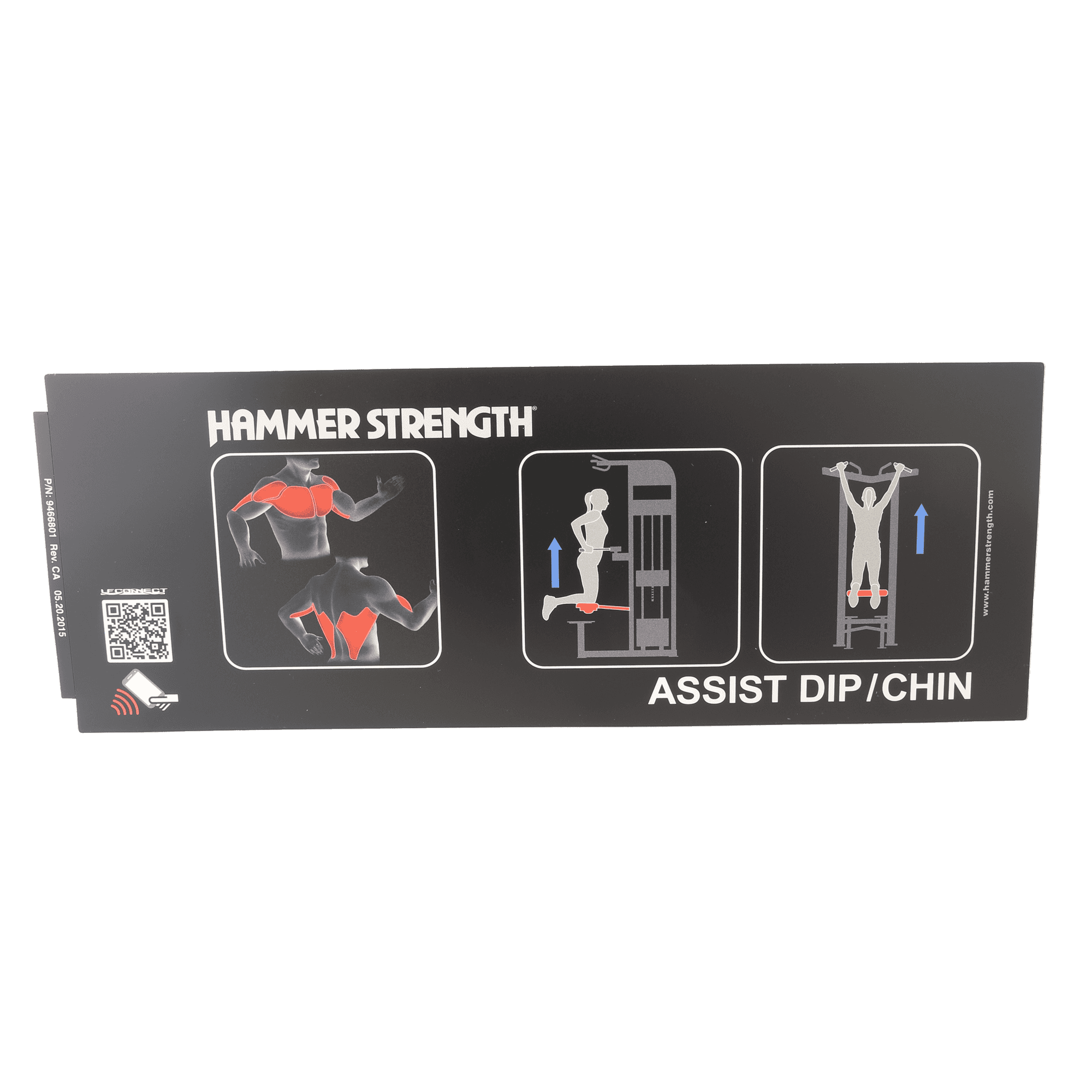 Life Fitness HS-ADC English Placard Label