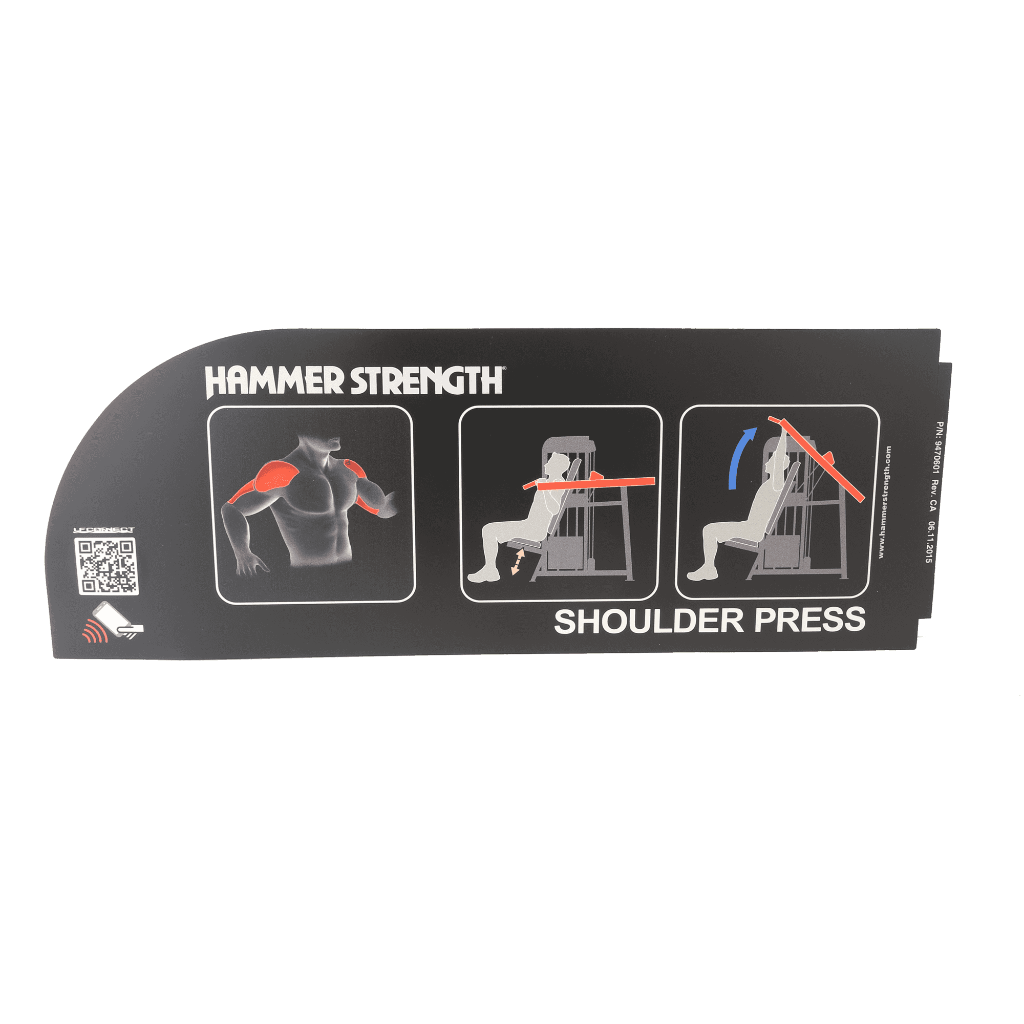 Life Fitness HS-SP Shoulder Press Placard Label