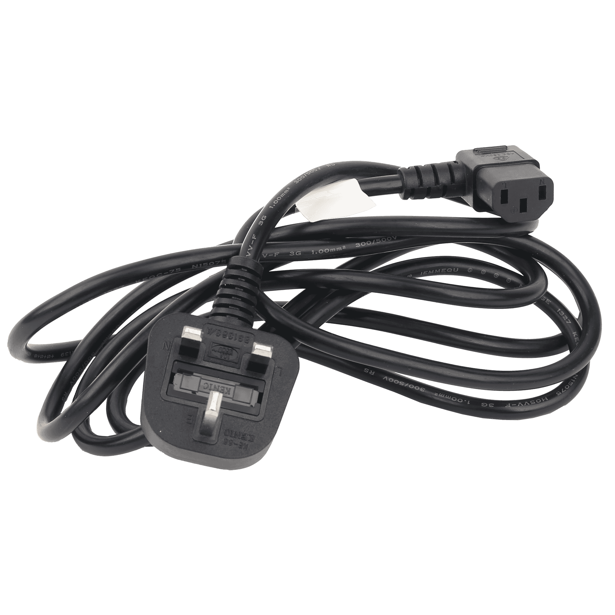 Life Fitness UK Power Cord with IEC-C13 Left Angle