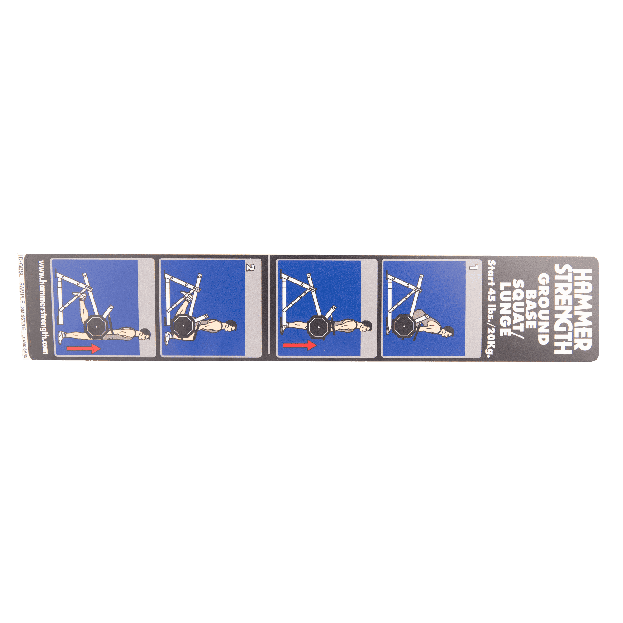 Exercise Placard for Hammer Strength GBSL