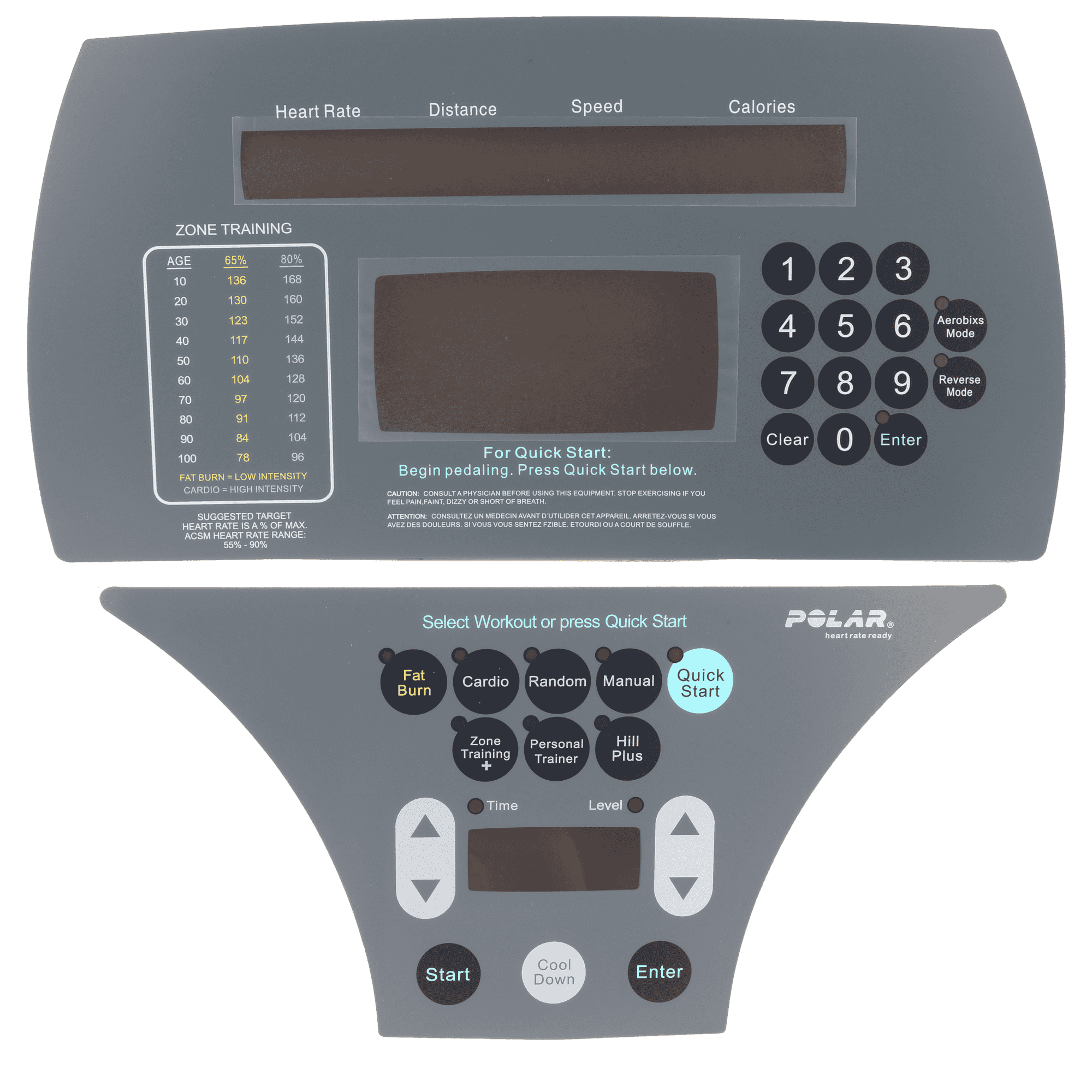 Overlay Kit Without Keypad for Certain LifeFitness Crosstrainers