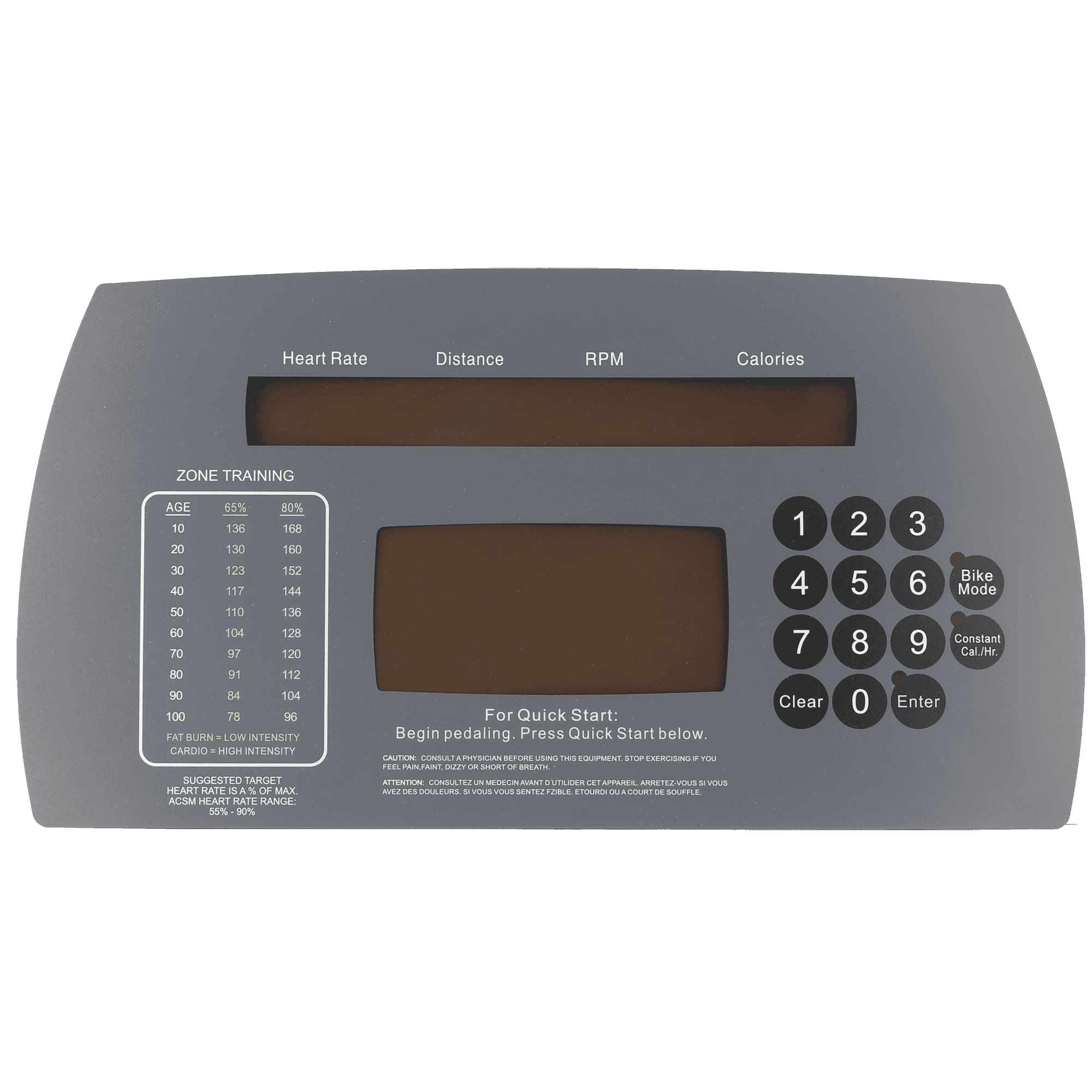 Upper Overlay for Certain LifeFitness Bikes
