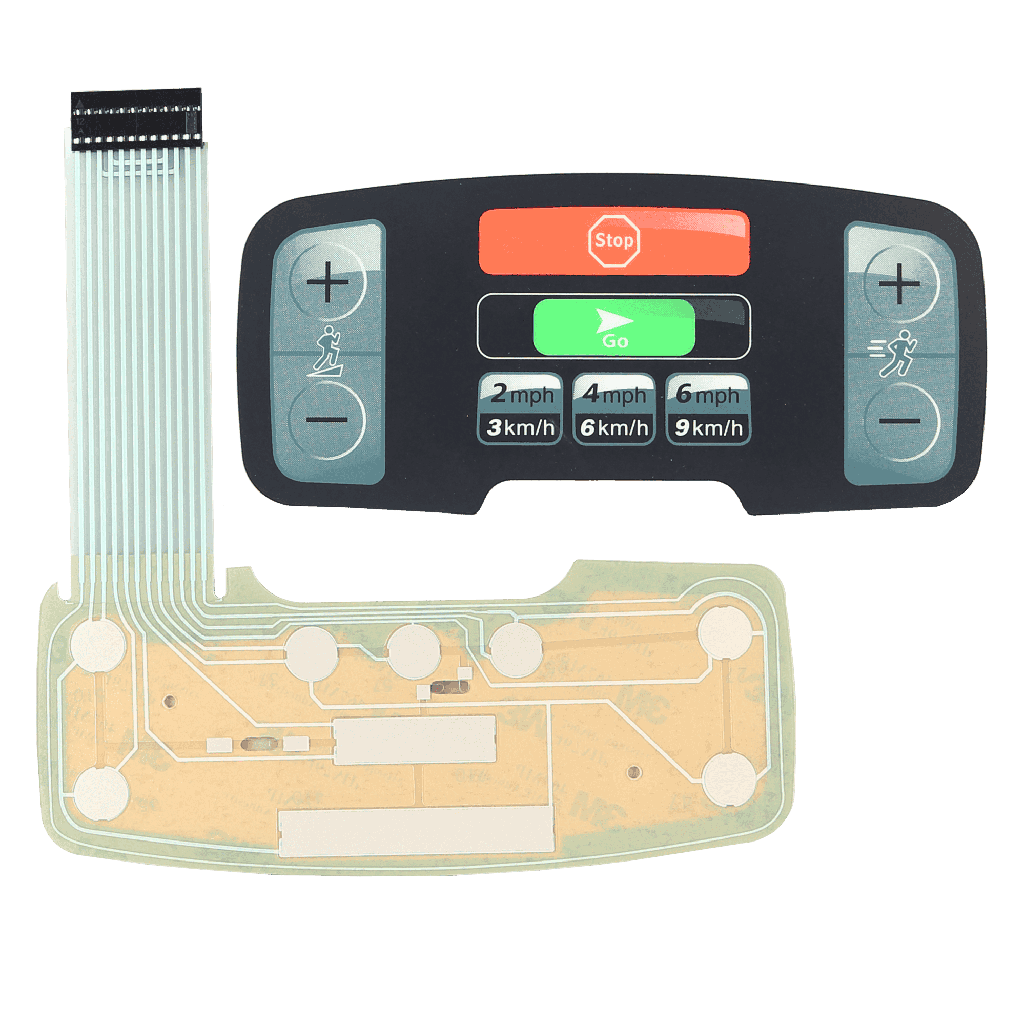 12 Pin Activity Zone Overlay and Keypad for Lifefitness