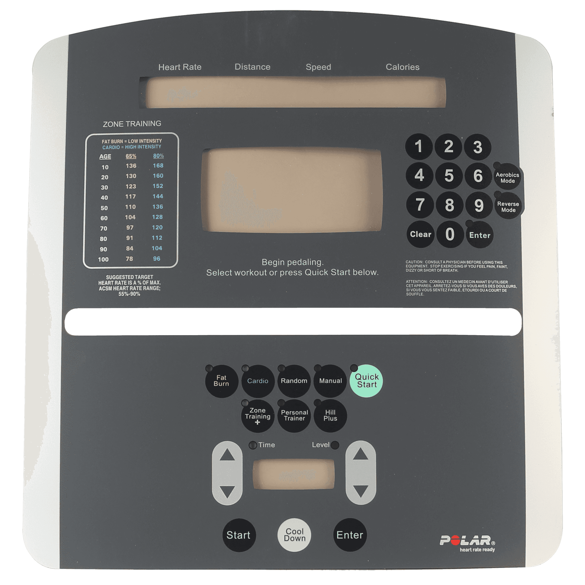 Overlay for Certain Lifefitness 95Xi Crosstrainers