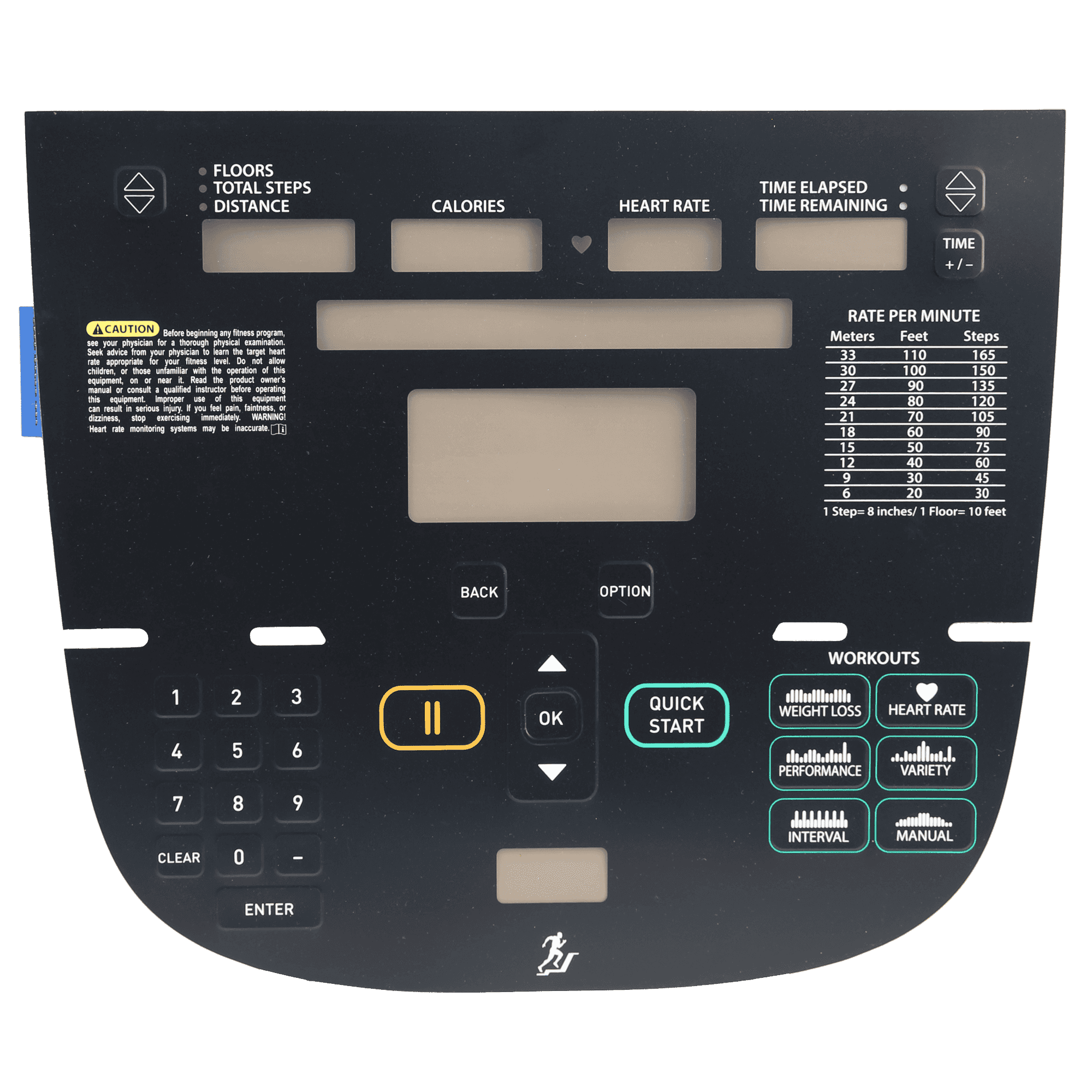 Precor P30 Overlay And Keypad