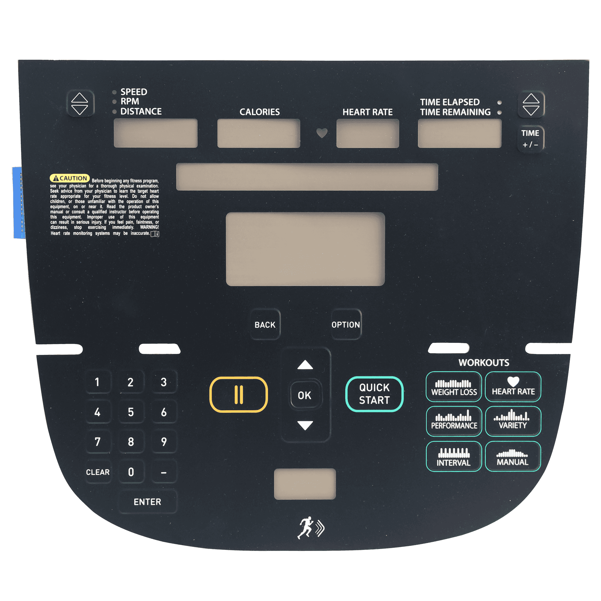 Precor P30 Overlay and Keypad for UBK/RBK 835