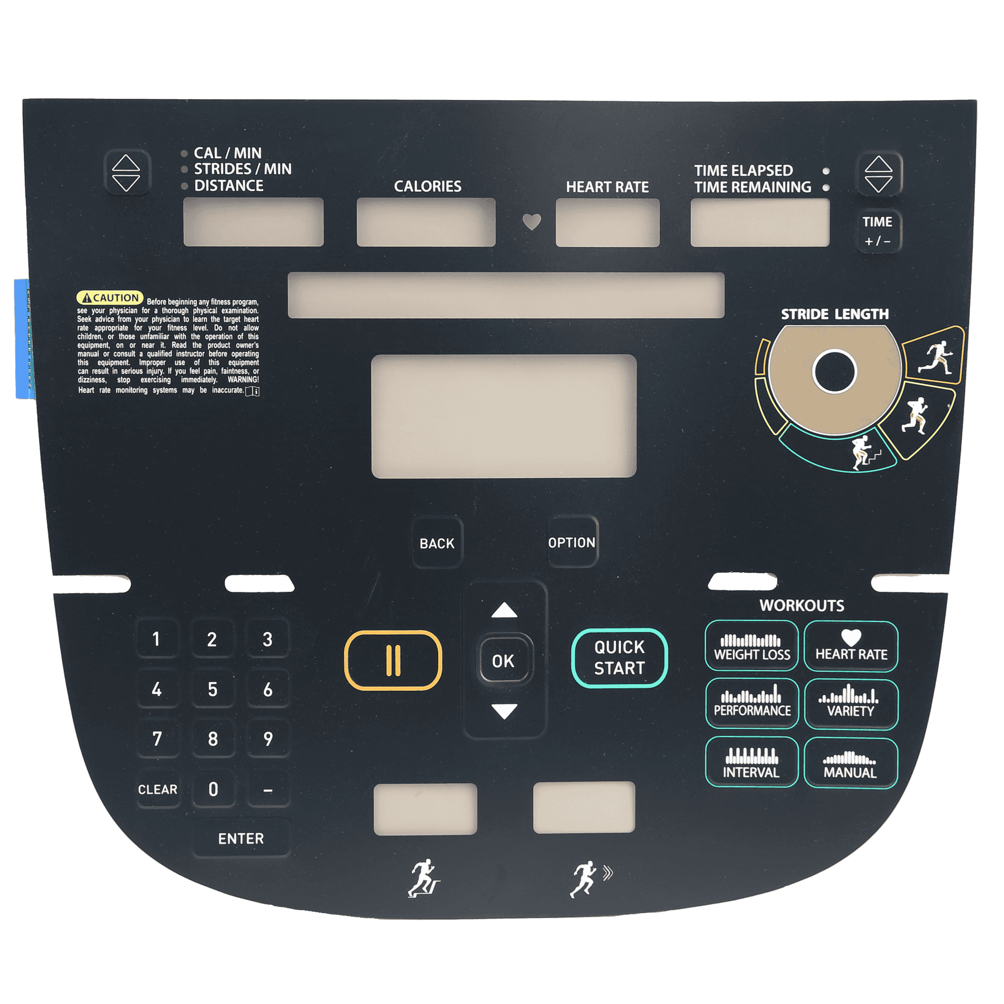 Precor P30 Overlay and Keypad for AMT12-835