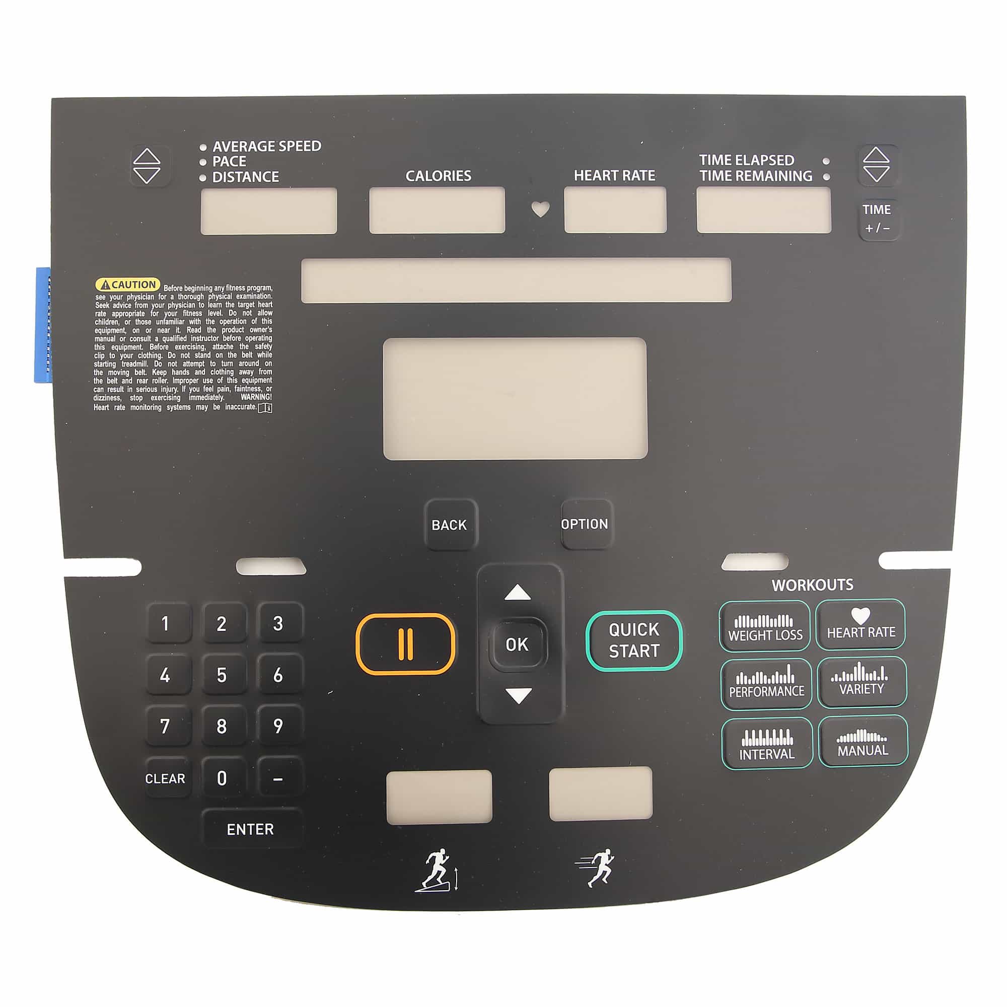 Overlay And Keypad, P30, Trm-10 833, Precor