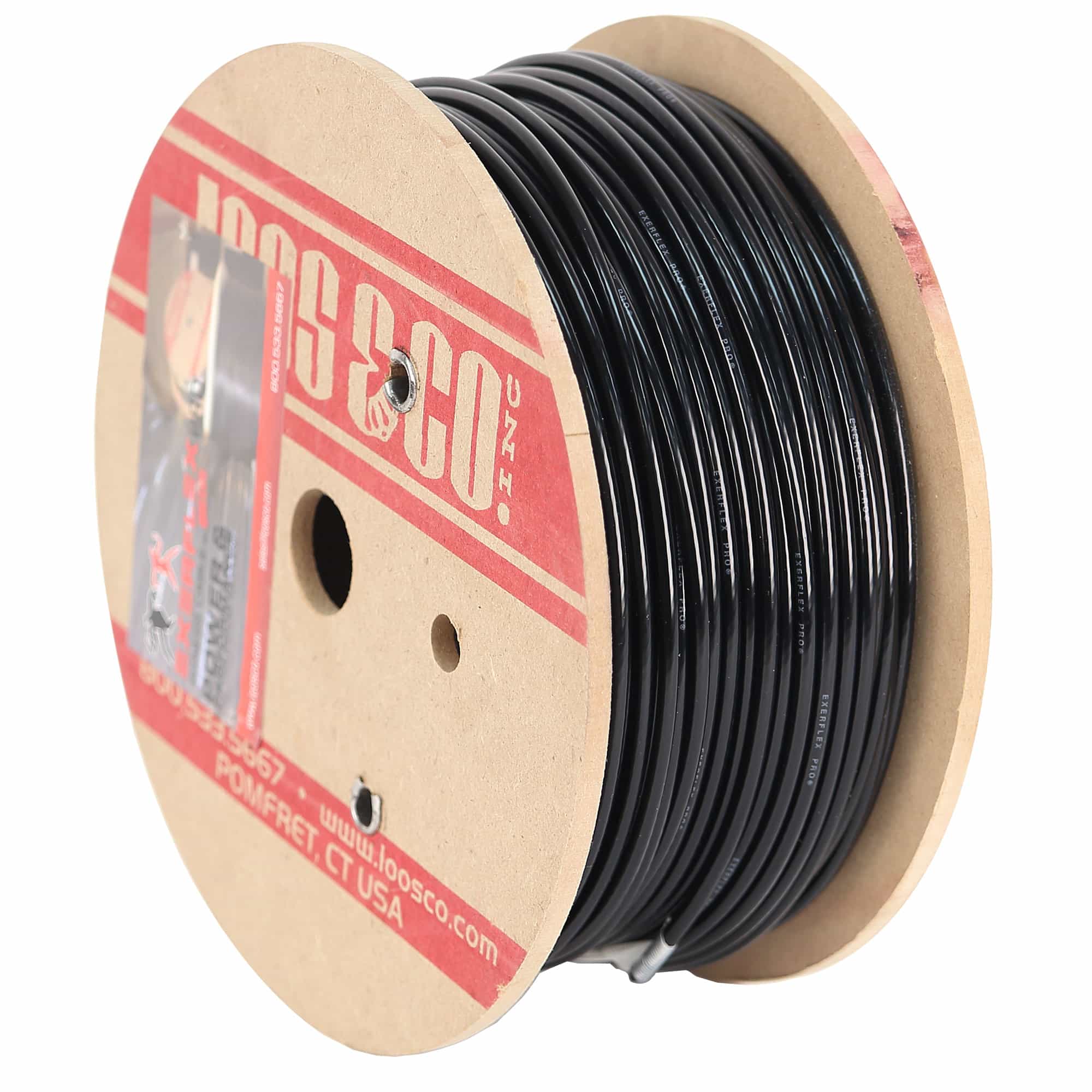 Exerflex Pro Cable, 3/16", Black Nylon Coating | 300 Foot Reel