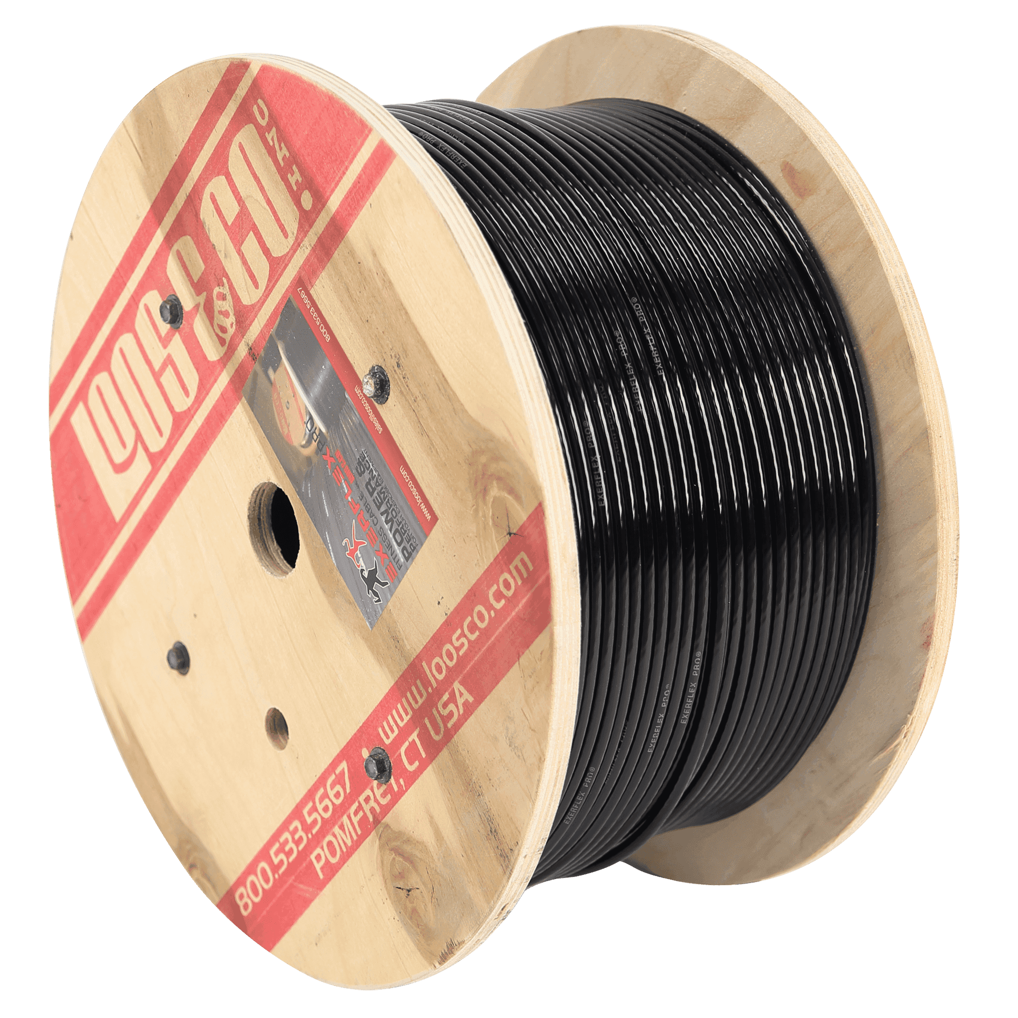 Exerflex Pro Cable 1/4", Black Nylon Coating | 500 Foot Reel