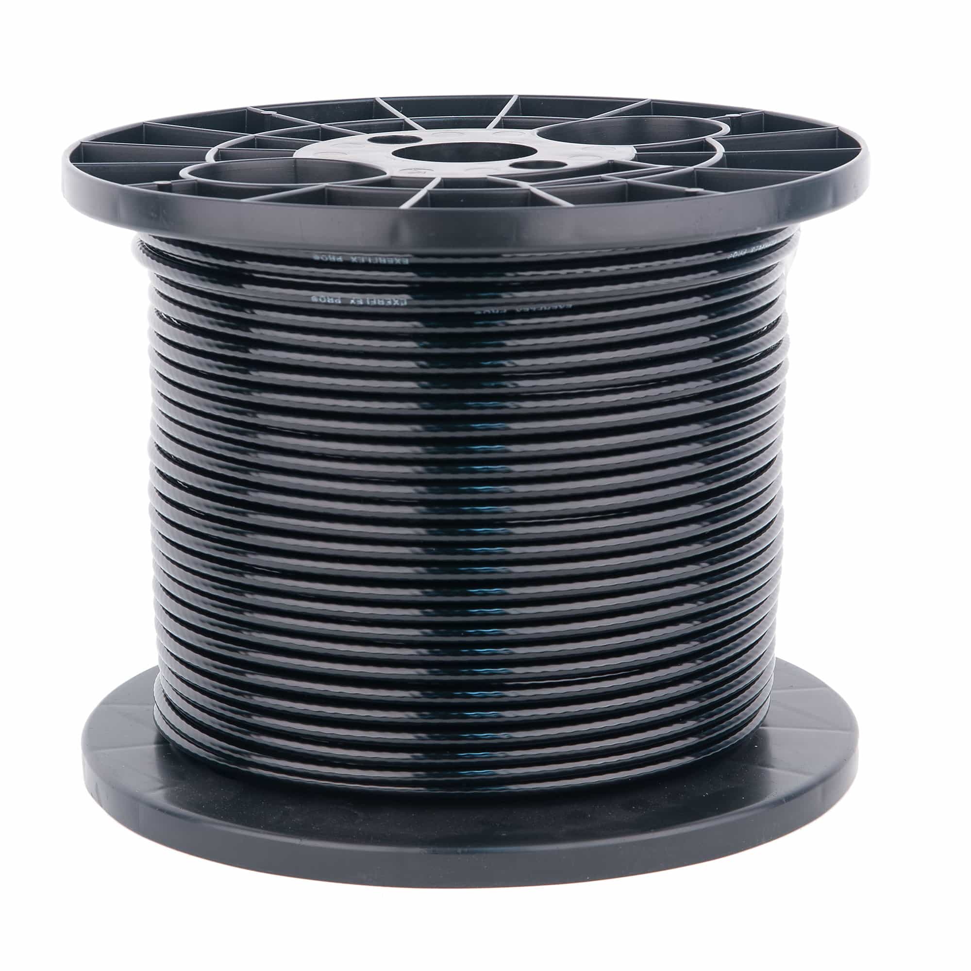 Exerflex Pro Cable 1/4", Black Nylon Coating | 1,000 Foot Reel