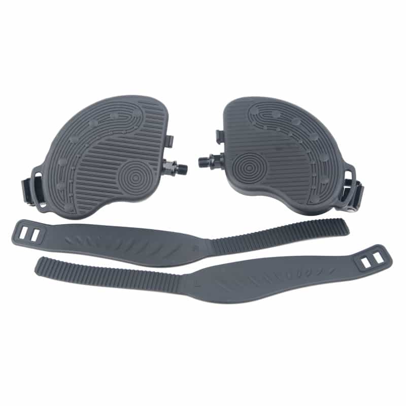 Bike Pedals, Deluxe Set With Ratchet Straps, 1/2"