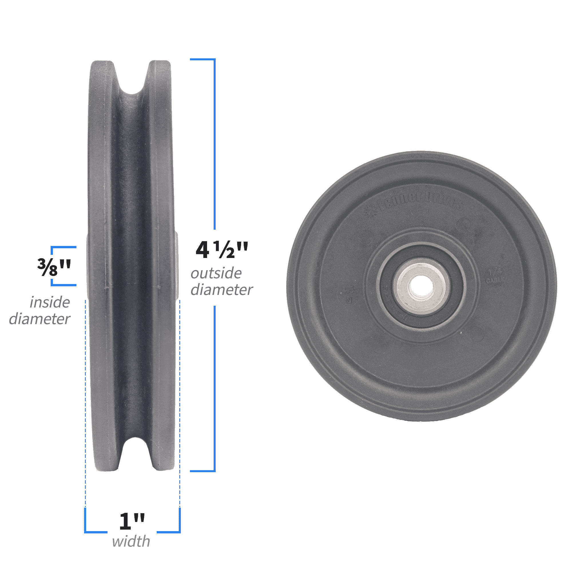 Pulley With Bushing, 4.5" Diameter