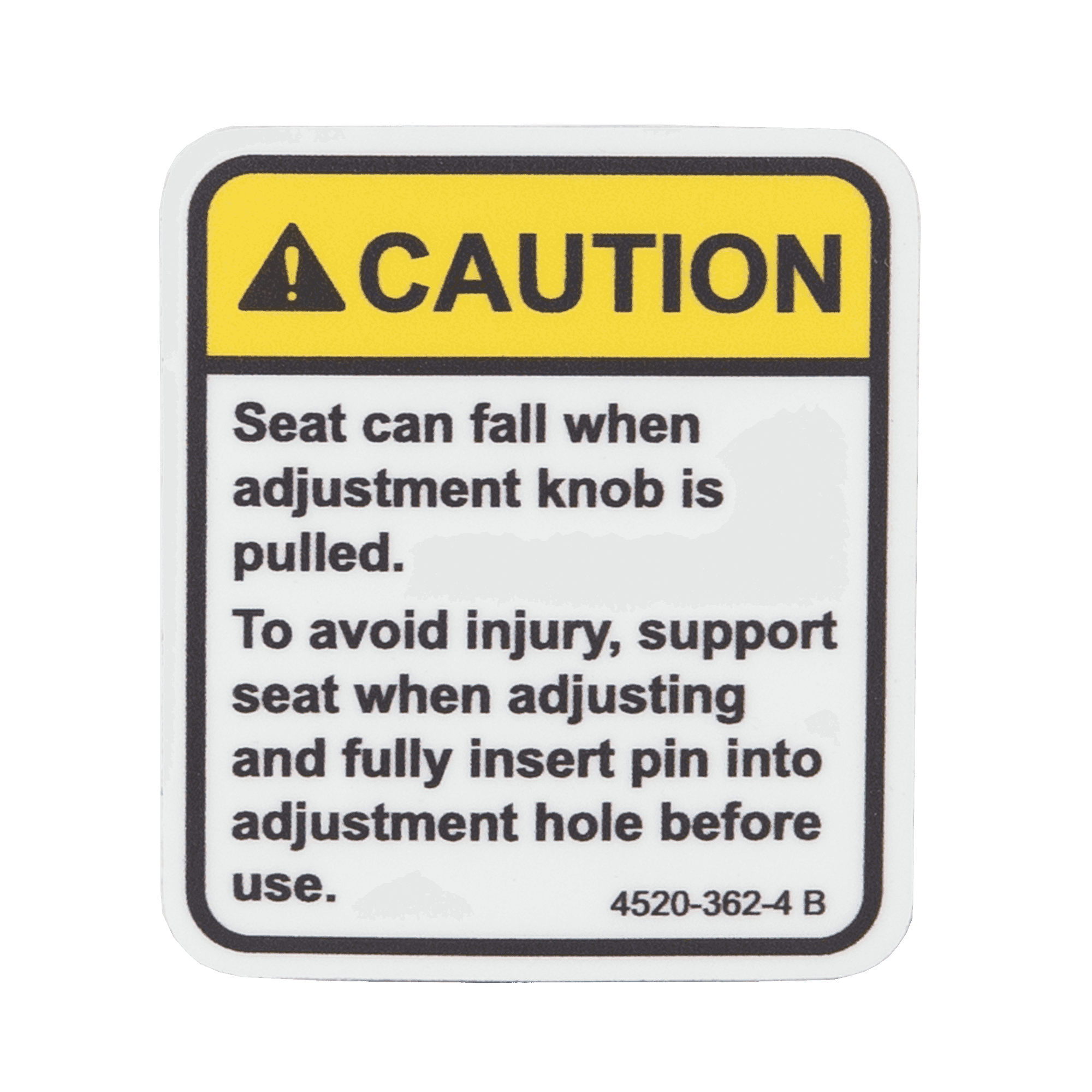 Caution Decal for Cybex Equipment