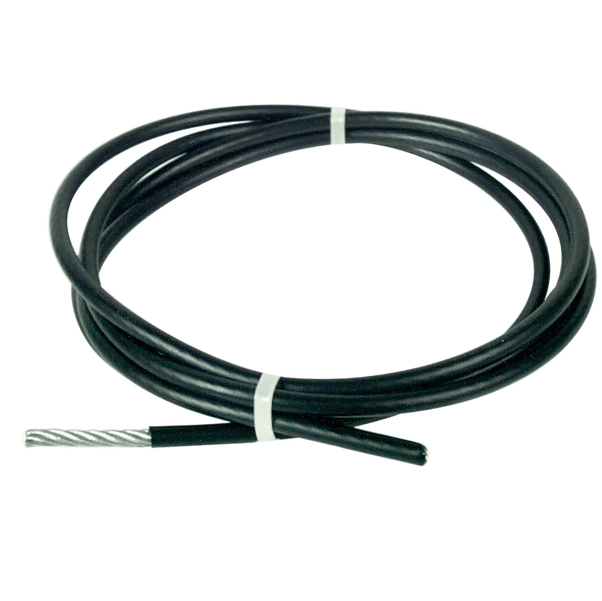 1/4" Cable by the Foot with Black Nylon Coating
