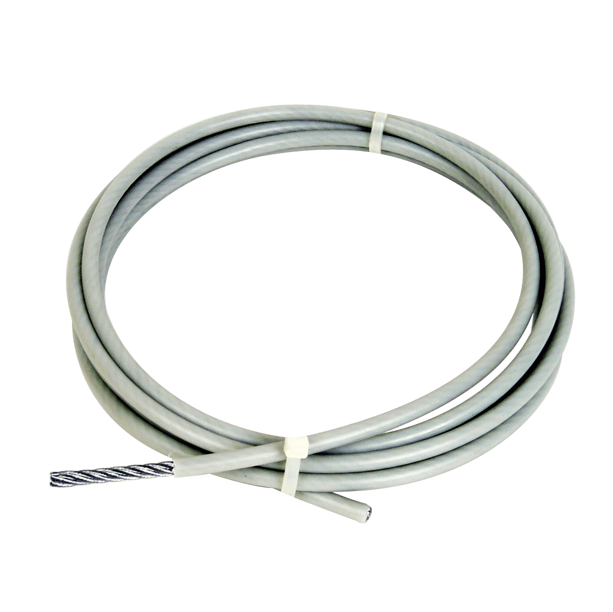 Cable By The Foot, 1/4" Diameter With Clear Nylon Coating