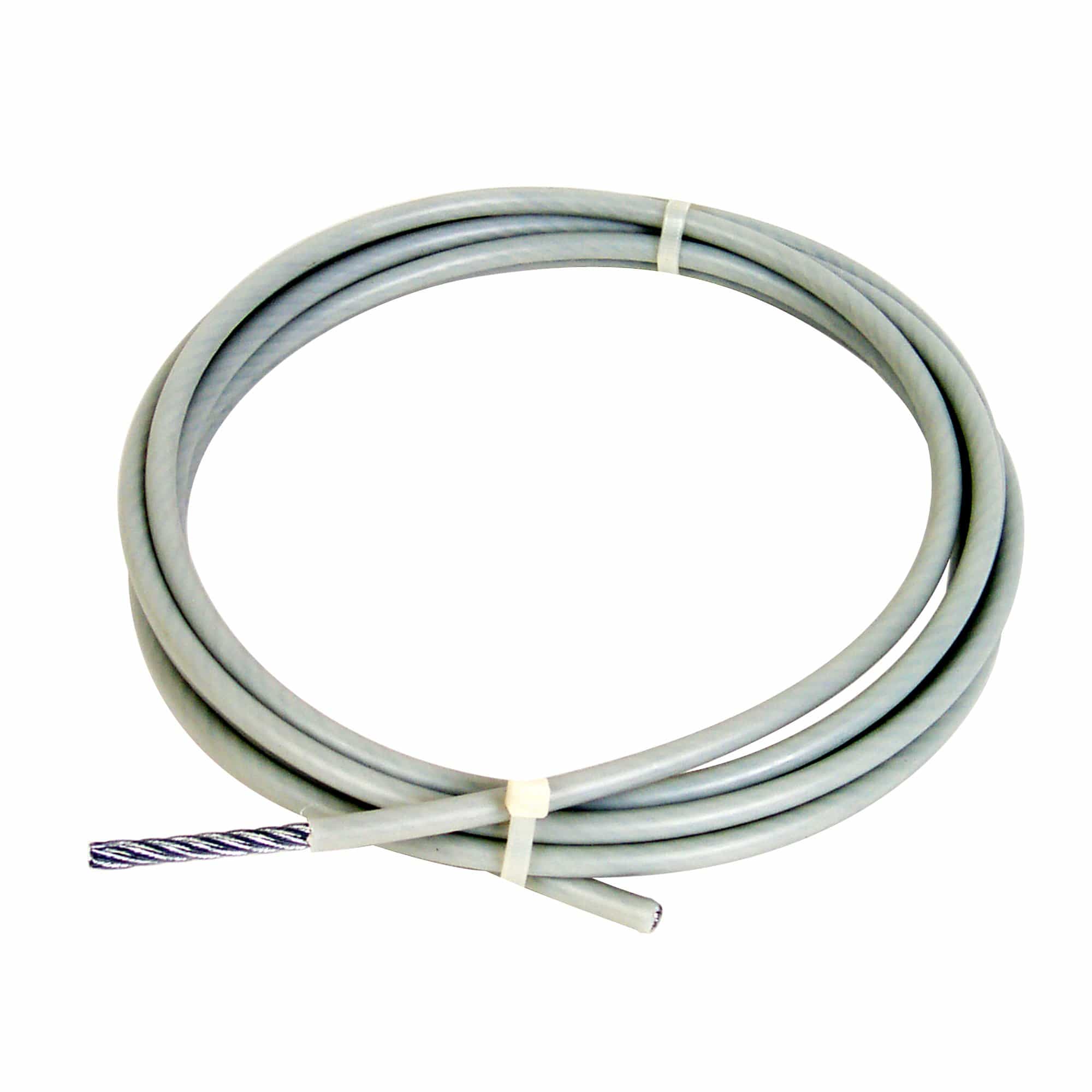 Cable By The Foot, 1/4" Diameter With Clear Nylon Coating